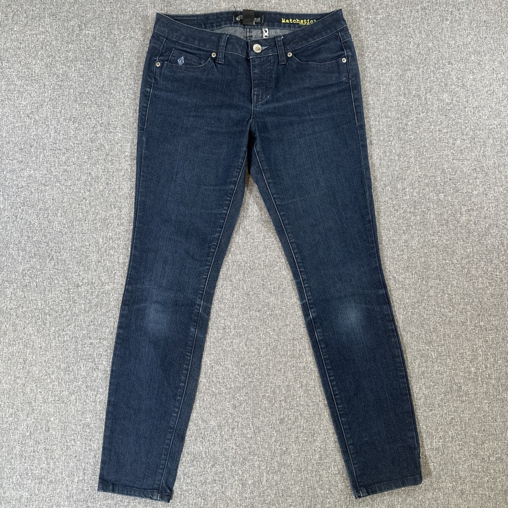Volcom Matchstick Skinny Jeans Women's 29x30 Dark Wash Stretch Denim Blue